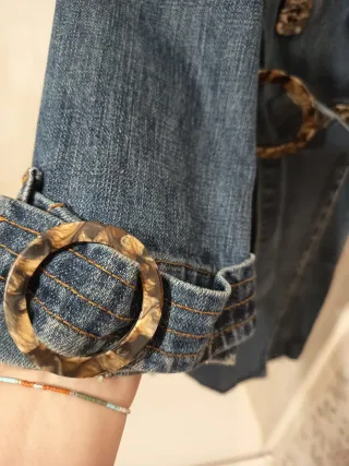 Gabardina vaquera azul