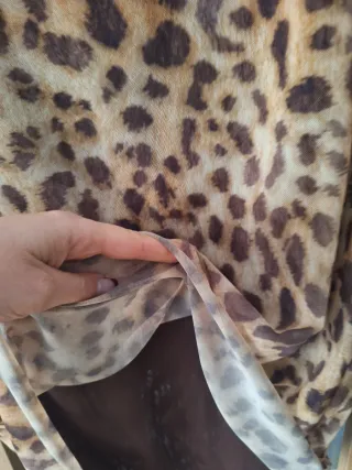 Falda midi Zara leopardo