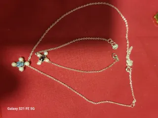 Conjunto Tous Collar y Pulsera Plata Perla