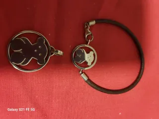 Conjunto Tous Collar y Pulsera Plata Perla