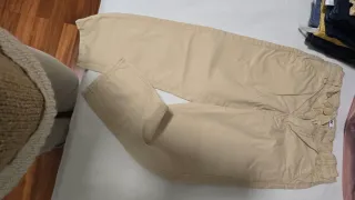 Pantaloni beige bambino cotone (110 cm)