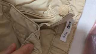 Pantaloni beige bambino cotone (110 cm)