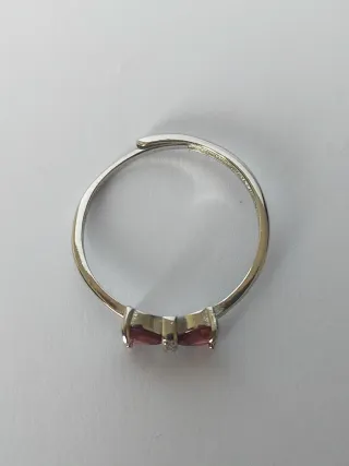 Anillo plata 925 y piedra granate