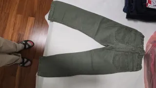 Pantaloni bambino verdone in cotone 100%