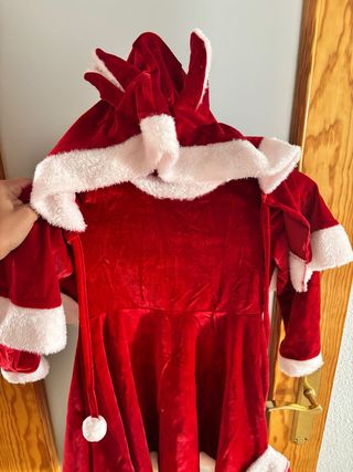 Vestido de Navidad con capucha para niña
