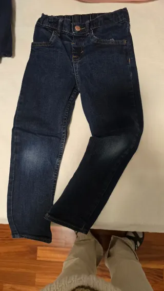 Jeans bambino blu scuro, effetto slavato
