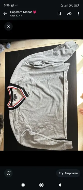 Jersey mujer cuello rayas