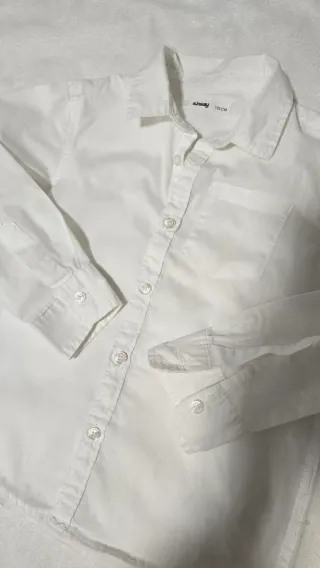 Camicia bianca bambino 100% cotone