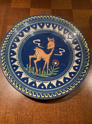 Coppia di piatti in ceramica Puigdemont