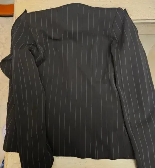 Chaqueta americana Amisu Raya Diplomática Negra