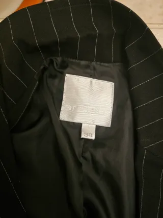Chaqueta americana Amisu Raya Diplomática Negra