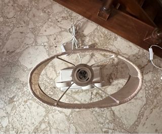 Coppia lampade shabby chic cuori porta foto