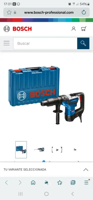 Taladro percutor Bosch con maletín