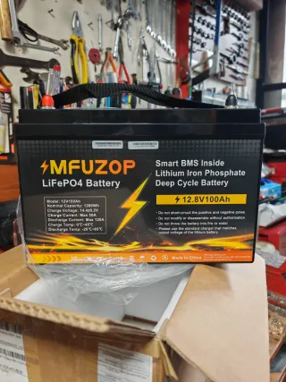 Batteria Litio 100Ah 12.8V LiFePO4 MFUZOP nuova
