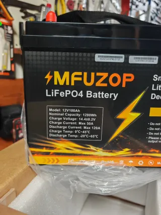 Batteria Litio 100Ah 12.8V LiFePO4 MFUZOP nuova