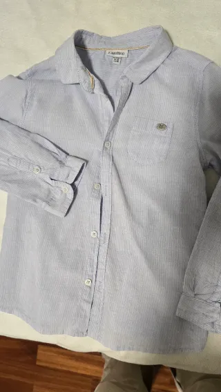 Camicia bambino righe azzurre