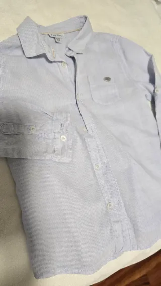 Camicia bambino righe azzurre