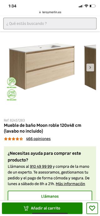 Mueble de baño Leroy Merlin madera nuevo en caja