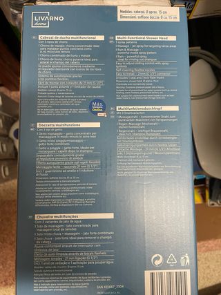 Soffione doccia multifunzione Livarno Home e tubo