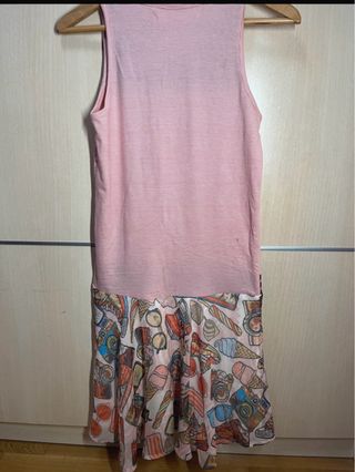 Vestido Desigual rosa con purpurina