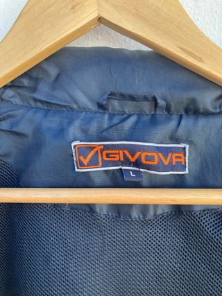 Cortavientos GIVOVA Negro y Rojo