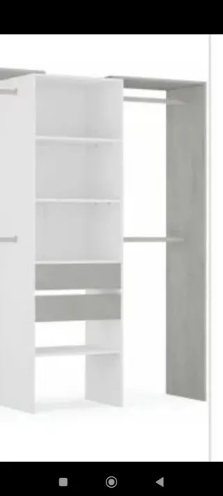 Armario blanco y gris