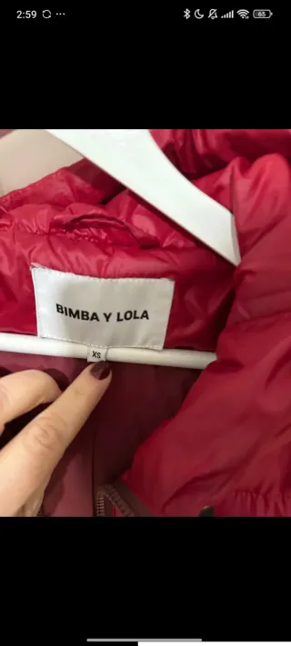 Plumífero Bimba y Lola Rojo Talla XS