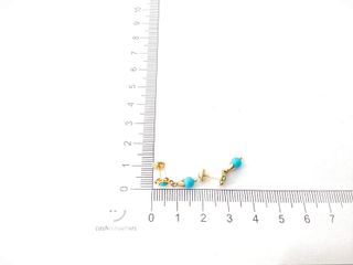 pendientes oro 18k con piedra con turquesa