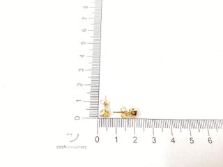 pendientes oro 18k con piedra con diamante de laboratorio