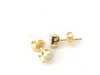 pendientes oro 18k con piedra con diamante de laboratorio