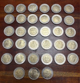 Lote 33 Monedas 2€ Conmemorativas Italia