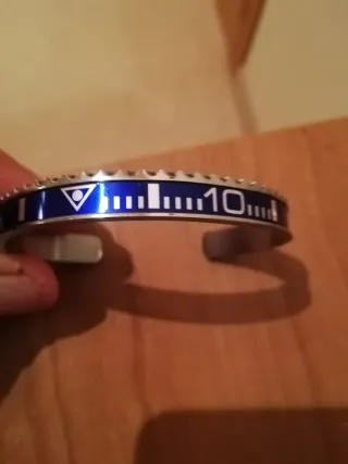 Pulsera Bisel Estilo Rolex Azul