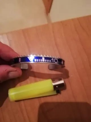 Pulsera Bisel Estilo Rolex Azul