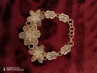 Bracciale donna fiore argento