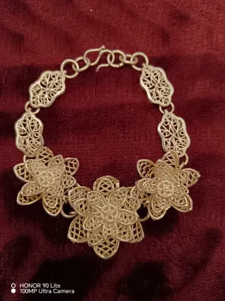 Bracciale donna fiore argento