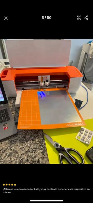 Plotter stile Cricut Maker 3 Arancione/Bianco