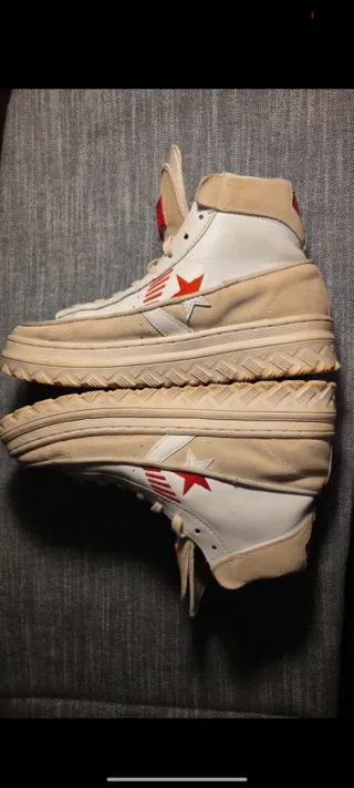 Converse Piel Beige/Blanco Años 90