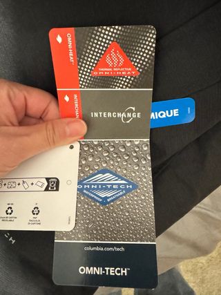 Chaqueta Columbia plumón gris con capucha