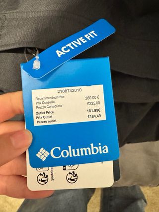 Chaqueta Columbia plumón gris con capucha