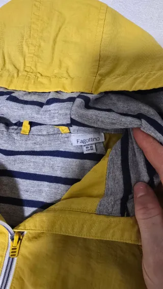 Giubbotto a vento bambino giallo