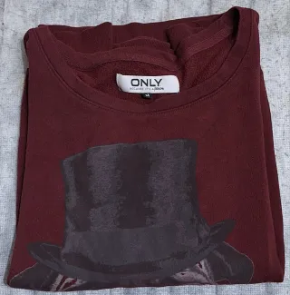 Sudadera granate Only