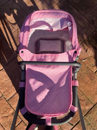 Carrello per bambole 3 in 1 rosa