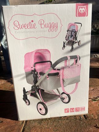 Carrello per bambole 3 in 1 rosa