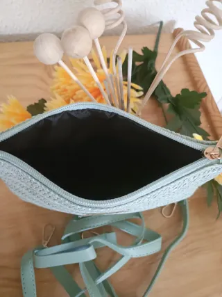 Bolso rafia menta
