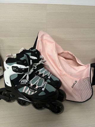 Pattini Oxelo Junior con Borsa Rosa