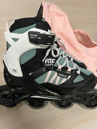 Pattini Oxelo Junior con Borsa Rosa