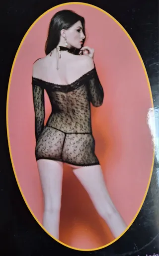 Lencería de encaje negro