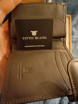 Billetera Titto Bluni Piel Marrón Nueva