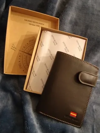 Billetera Titto Bluni Piel Marrón Nueva