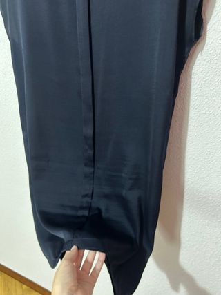 Vestido azul mango talla L recto fiesta elegante